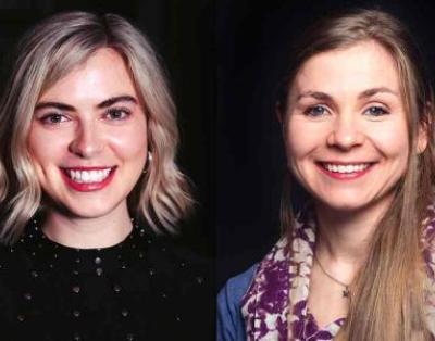 Soprano, Ines Mayhew-Begg, and Violinist, Lisa Robertson who make up Lark Duo.
